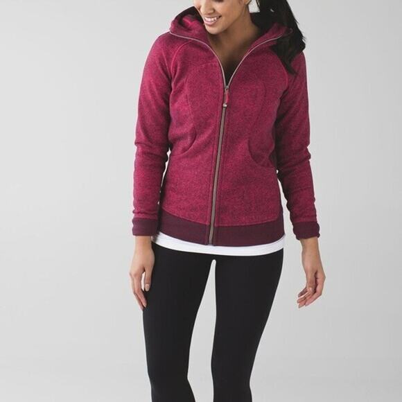 Lululemon Jackets & Blazers - Lululemon Scuba Hoodie III Size 2 Rio Mist Boom Juice Red Grape Zip Sweatshirt